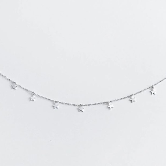 4 for $20 Starry Choker Necklace (Silver) - Picture 5 of 7